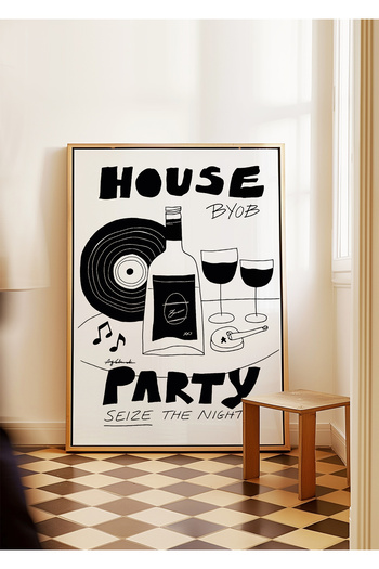 ARTHOUSECOLLECTIVE House Party Poster - House Party Poster - Music & Entertainment - Table Sizes Frameless Poster