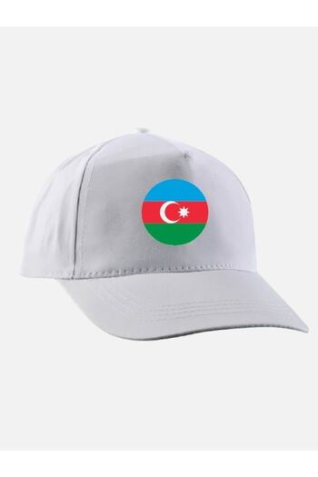 Özcan Tasarım Капелюх з азербайджанським принтом - Капелюх з прапором Азербайджану
