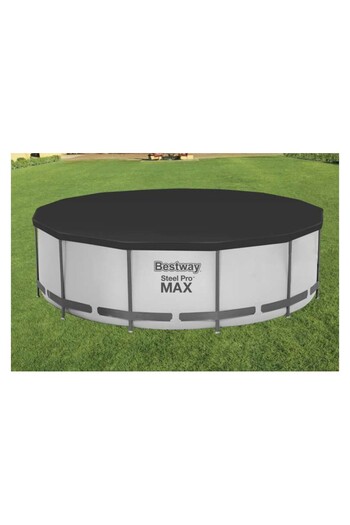 BESTWAY Round pool cover, flexible, wind resistant, 366cm, 2.85kg, black