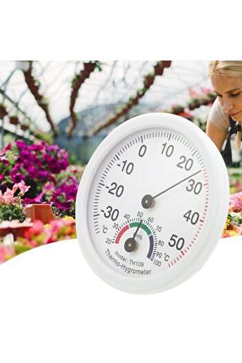 Genel Markalar Oda Termometre Sıcaklık Ve Nem Ölçer Plastik 7,5cm Analog Sıcaklık Nem Ölçer Termometre Higrometre