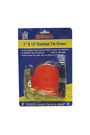 Regal Tools Tie Down Ratchet 15ft x 1 Inch