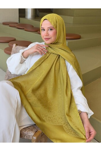 Mira İpek Shine Pattern Jacquard Shawl