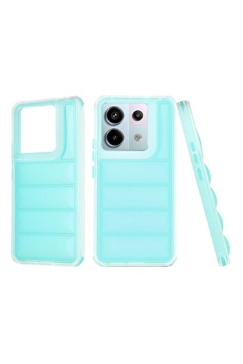 Dali Protective Case Compatible with Xiaomi Redmi Note 13 Pro 5G/Poco X6, Wave Shield, TPU, Turquoise