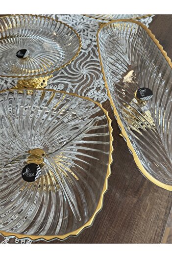 Santara Avangarde Gorgeous Presentation & Dowery Set Consisting of 7 Pieces with Gold Gilt Cast Legs