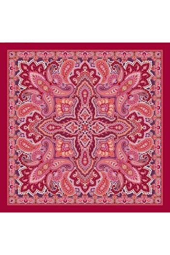 OEM Women's Scarf, 100% Silk, Red, 90x90 cm, Fattorseta