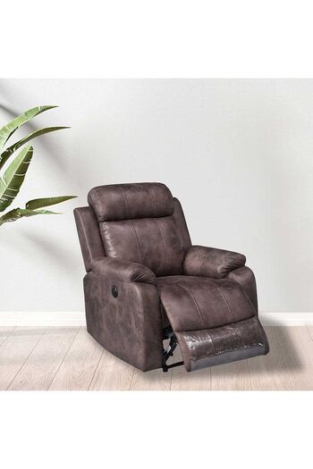 Danube Home Cedar 1 Seater Power Motion Recliner - Chocolate L82xW93xH104cm