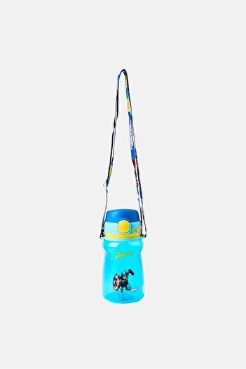 Marvel Avengers Water Bottle With Strap, Blue