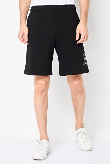 Diesel Men Graphic Print Basic Shorts, Black