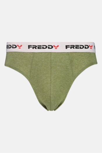 FREDDY Men 1 Pack Brand Logo Brief, Olive