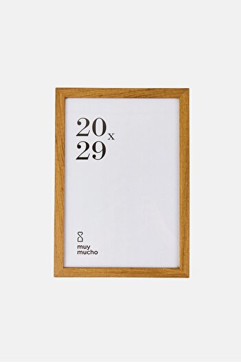 Muy Mucho Wooden Photo Frame, Tan