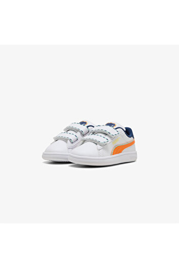Puma Smash 3.0 Playdate Baby White Sports Shoes