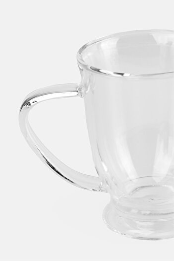 Fissman 2 Pieces Plain Glass Mug 270 ml, Transparent