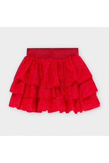 MAYORAL Baby Skirt, Red with Ruffles,