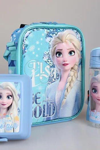 Disney Dekomus Licensed Elsa Frozen "Lunchbox, Lunchbox and 500 ml Tritan Flask School Lunch S