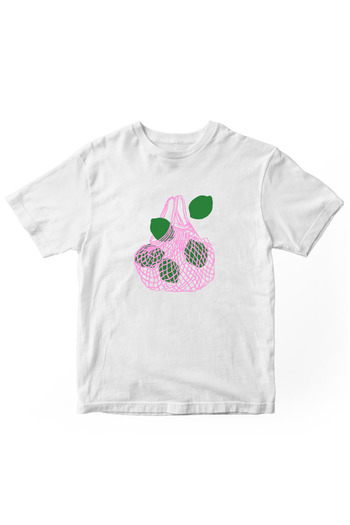designedfy Lemon Mesh Printed Women's Tshirt White