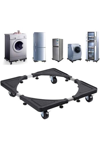Twinkle Mart Adjustable Mobile Stand with 4 Wheels for Refrigerators and Washing Machines