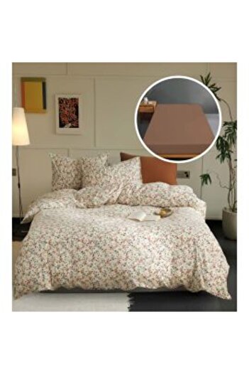 Ralex 100% Cotton Tricot Bed Linen with Mattress Cover, Cappuccino, Sulphur, Pampering