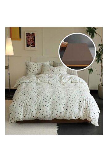 Ralex 100% Cotton Tricot Bed Linen with mattress cover 160/180 cm x 200 cm, duvet 200 x 230 cm,