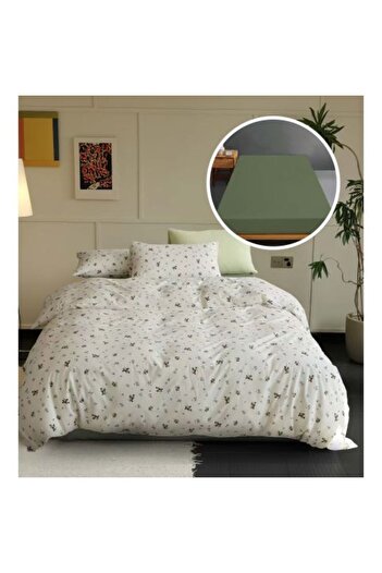 Ralex Bed Linen Set Tricot 100% Cotton with Mattress Cover 160/180 cm x 200 cm, Duvet Cover 200 x 230 cm,