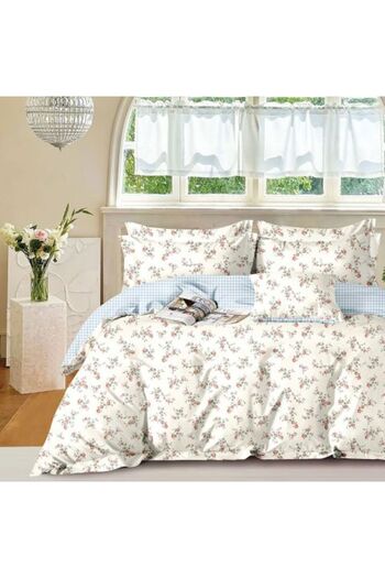 Ralex Double Bed Extra Large Bedding Set, Printed Percale Cotton 100%, 6 Pieces
