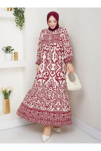 DEDEMAX Hijab Dress - Red -