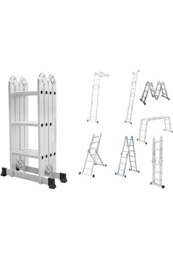 boss life style Multipurpose Aluminium Ladder 3.7 Mtr (12 Steps) For Home Office Factory and Profess
