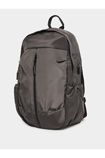 Styli Boys Grey Backpack with Front Zip Pocket 45x30x14.5cm
