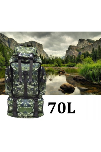 OEM Military hiking backpack, 6 compartments, 70 liters, 65x18x35cm, green