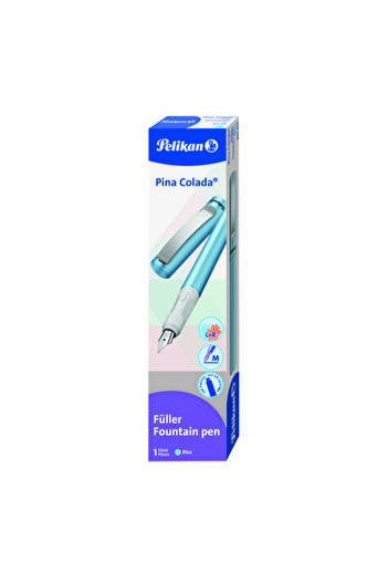 OEM Stilou Pina Colada, Albastru metalizat, Peniță M, Cutie cadou, Culoare albastră, Material metal