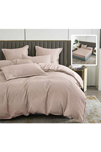 Ralex Bed Linen Finet Natur UNI Baroque 6 Pieces, Mattress Cover 160/180 x 200 cm, Duvet 200 x 230 cm, 2 P