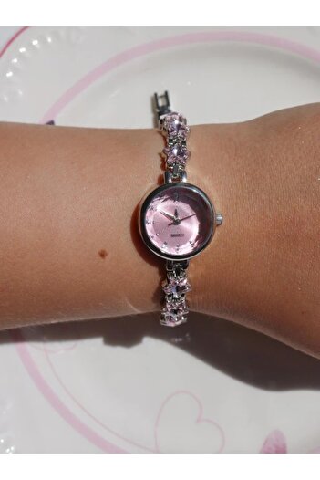 Reorah Collection Star Spark Saat Pembe Gümüş Kaplama