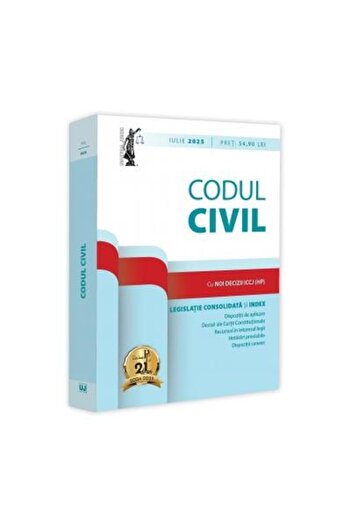 Editura Universul Juridic Codul civil. Editie tiparita pe hartie alba (iulie