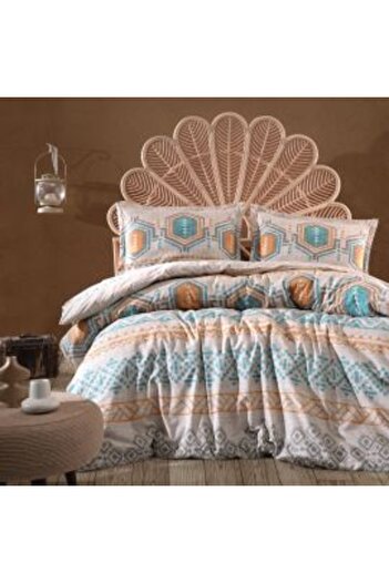 Ralex Double Bed King Size Sheets Set 100% Cotton Ranforce 4 Pieces Extra Large, Fitted Sheet 240x260 cm,