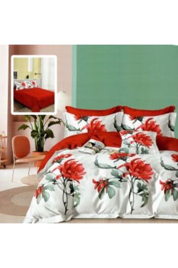 Ralex Double Bed Linen Cotton Finet 6 Pieces 220 x 240 cm, Quilt 200 x 230 cm, 2 Pillowcases 50 x 70 and 7