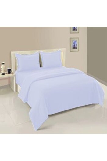 HomePuls Bed Linen with Elastic Sheet Damasc Polycotton Stripe 1 cm, for Mattress 140 x 200 cm, Duvet Cover 1