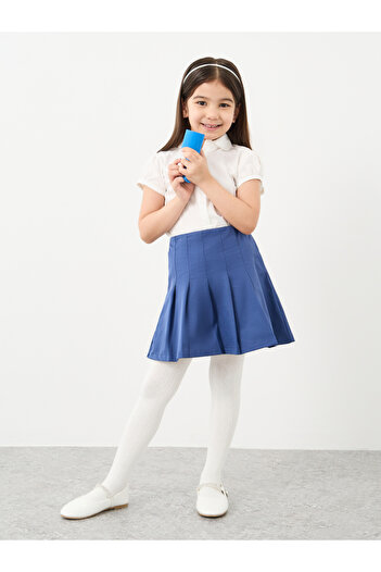 Styli Girls Off White Cotton Puff Sleeves Shirt