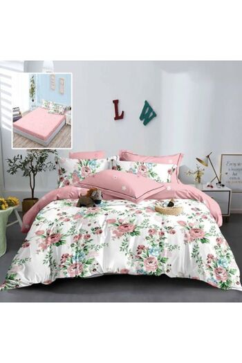 Ralex Economic Package Double Bed Linen Finet 6 Pieces + Mattress Cover + 2 Quilted Pillows 50 x 70 cm + Q