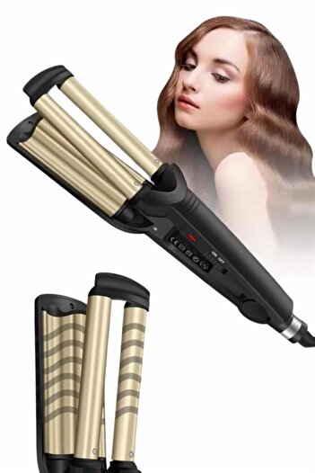 ZERO LAND Hn-Shop Professional Ceramic Coating Hair Styling Wag Tongs Heat Adjustable