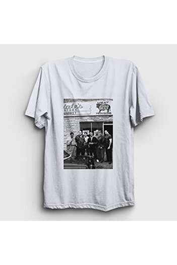Presmono Unisex Λευκή Οικογενειακή Αφίσα Sopranos T-Shirt 559133tt