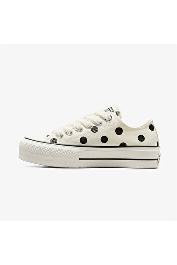 Converse Chuck Taylor All Star Lift Polka Dots Kadın Krem Platform Sneaker