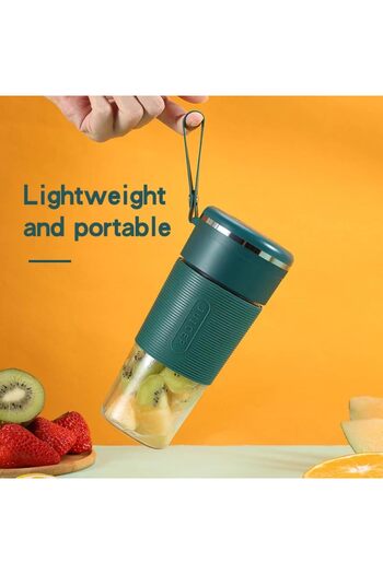 COOYA Small Portable Travel Blender Juicer Machine with Powerful Motor Rechargeable Battery (Green)