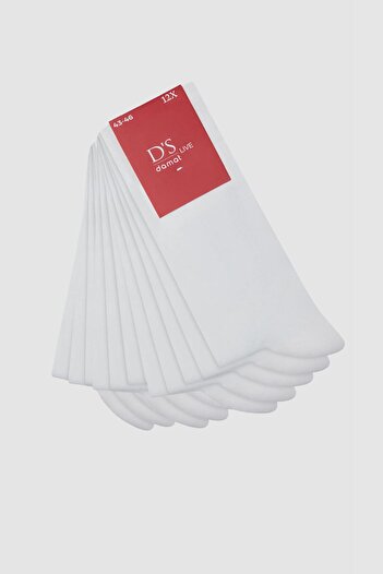 D'S Damat Ds Damat White 12-Piece Socks