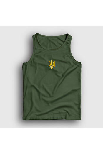 Presmono Unisex Khaki Coat of Arms Zelensky Ukraine Ukraine Tank Top 558890Tt