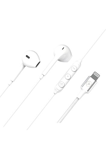 Force Play Lightning Wired Earphone White