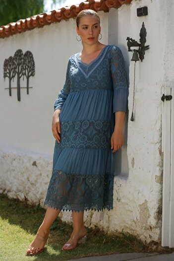 AGORATEKSTİL Rochie de damă originală italiană din bumbac cu paiete cu mâneci săraci