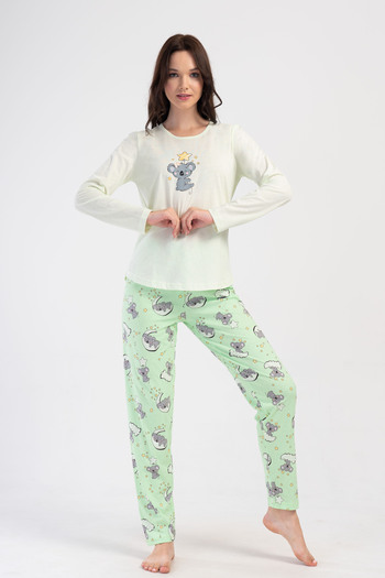 Vienetta Secret Vienetta Pure Love Cotton Pajamas Light Green