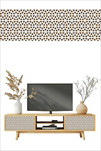 Bigaimaj Wooden Honeycomb Patterned Self-Adhesive Laminated Cabinet, Dresser, Nightstand Covering Foil