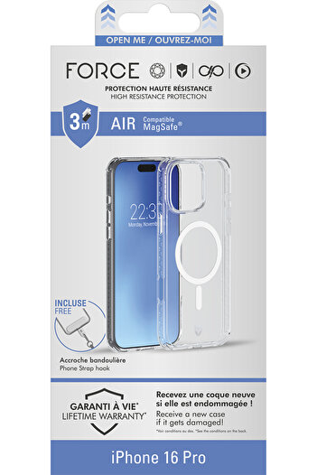 Force AIR MagSafe Compatible Clear Reinforced Case iPhone 16 Pro