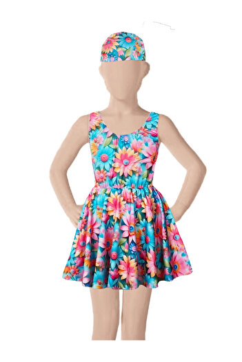 By Piera Girl's Skirted Swimmer Swimsuit