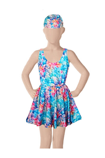 By Piera Girl's Skirted Swimmer Swimsuit